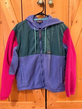 Patagonia Colorblock Fleece Jacket - Purple, Teal & Pink Accents